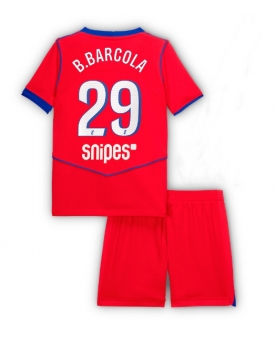 Billige Fotballdrakt Paris Saint-Germain Bradley Barcola #29 Replika Tredjedraktsett Barn 2025-26 Kortermet (med bukser)